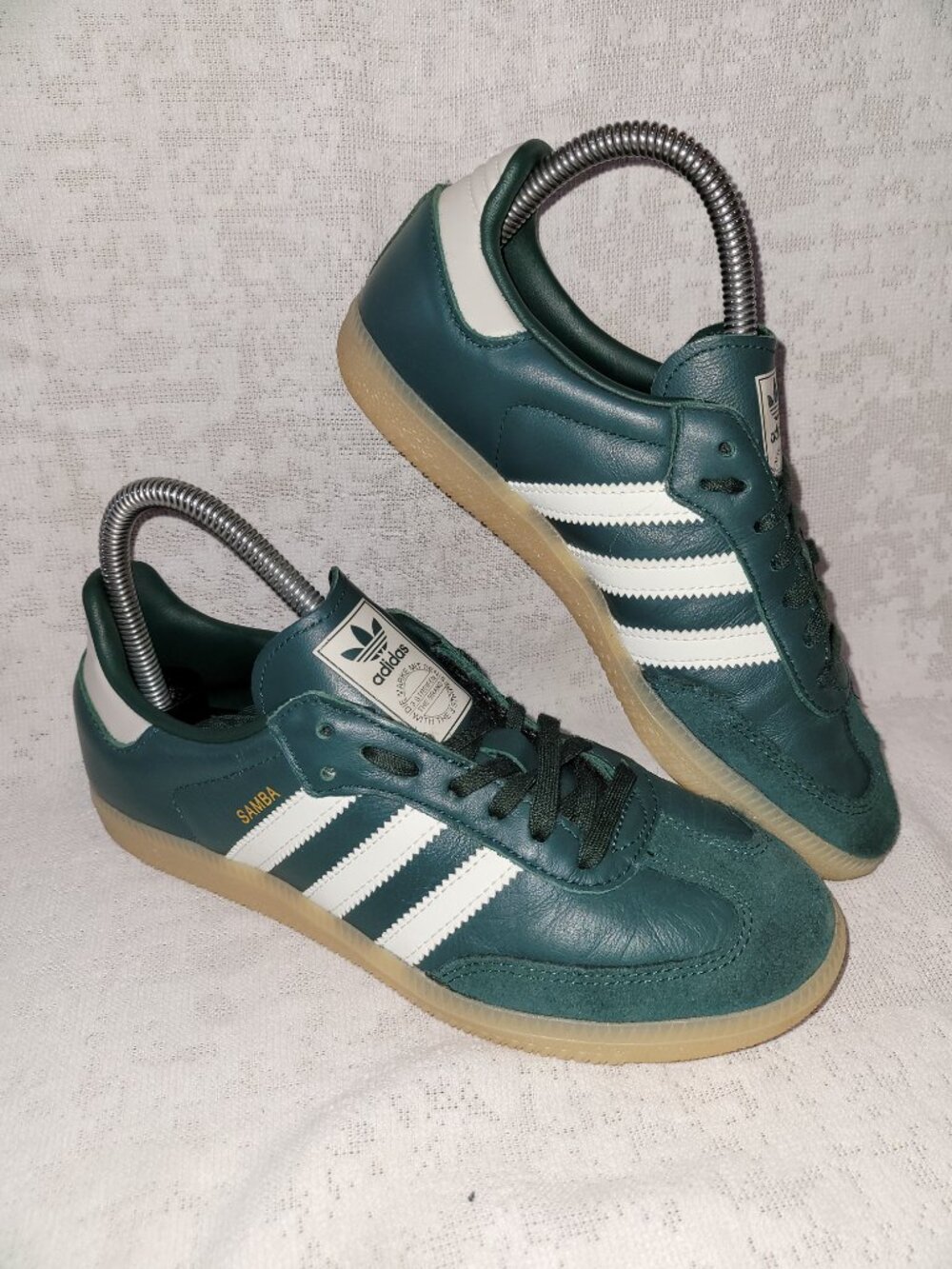 Adidas Samba OG Mineral Green Off White Putty Gray JI4469 Big Kids Size 5 Shoes - Picture 8 of 16